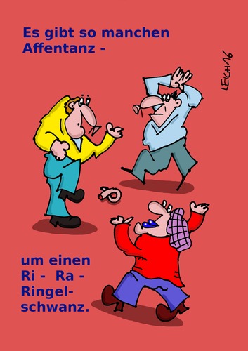 Cartoon: Tanz (medium) by Leichnam tagged tanz,affentanz,ringelschwanz,viel,lärm,um,nichts