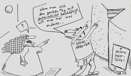 Cartoon: Torte (medium) by Leichnam tagged torte,unterschicht,sozialarbeiter