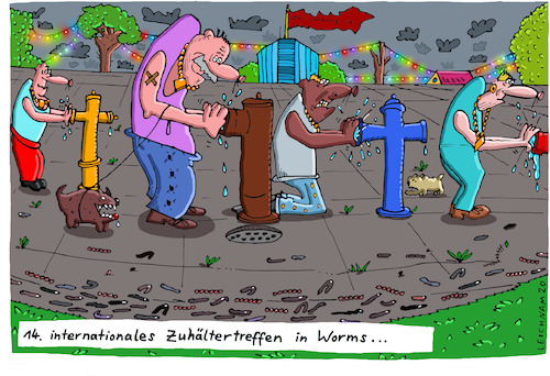 Cartoon: Treffen (medium) by Leichnam tagged treffen,zuhälter,worms,leichnam,leichnamcartoon