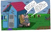 Cartoon: Altes Paar (small) by Leichnam tagged alt,paar,berlin,dorf,abgelegen,hahn,krähen,rund,häuschen,leichnam,leichnamcartoon