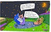 Cartoon: Auf dem Hügel (small) by Leichnam tagged planschen,hügel,leichnam,leichnamcartoon,hannes,rudi,schnittenfittich,doktor,bad,pfütze,lichterkette,kurios,namen,nacht,mond,sterne