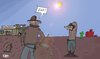 Cartoon: Auf Leben und Tod (small) by Leichnam tagged leben tod western duell revolver colt cowboy wildwest zieh