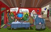 Cartoon: Gastwirtschaft (small) by Leichnam tagged gastwirtschaft,weihnachtsbaum,trinker,säufer,pyramide,alkoholiker,whisky,bier,theke,kneipe,gäste,zu,tisch