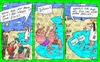 Cartoon: Kurze Geschichte Jesu (small) by Leichnam tagged geschichte leichnam jesus jesu wasser absicht gluk argl juhuuu flach baden plantschen absaufen ertrinken
