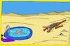 Cartoon: Unter dem Firmament (small) by Leichnam tagged unter,firmament,wüste,sand,wasserbecken,pool,schwimmer,durst,heiß,hitze,trockenheit,kriechend,leichnam,leichnamcartoon