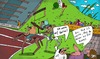 Cartoon: Wette (small) by Leichnam tagged wette,leichnam,pferderennen,jockeys,tiere,wettkampf,klepper,klapprig,ziel,start,karino
