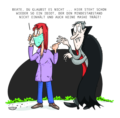 Cartoon: Abstand und Maske (medium) by Trantow tagged dracula,vampir,virus,maßnahmen,corona,covid,pandemie,dracula,vampir,virus,maßnahmen,corona,covid,pandemie