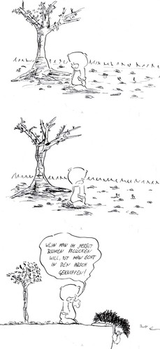 Cartoon: Die Weisheit der Ex-Depressiven (medium) by kusubi tagged kusubi