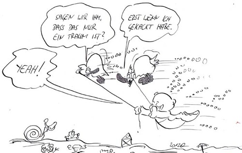 Cartoon: Freiflug (medium) by kusubi tagged kusubi