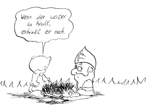 Cartoon: Zeit gewinnen (medium) by kusubi tagged kusubi