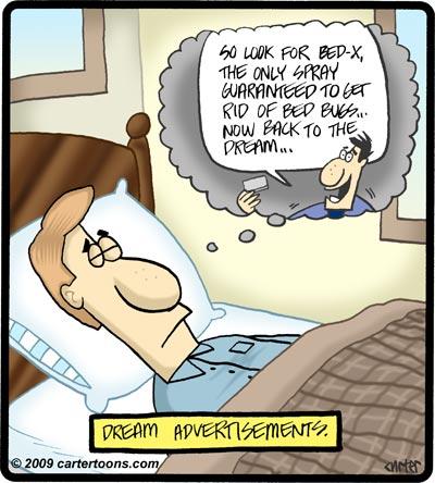 Cartoon: Dream ads (medium) by cartertoons tagged dream,advertisement,sleep,bed