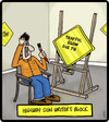 Cartoon: Highway Sign Writers Block (small) by cartertoons tagged writer,signs,highway,creativity