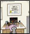 Cartoon: Office Award (small) by cartertoons tagged office,desk,worker,business,company,corporate,work,computers,games,procrastination