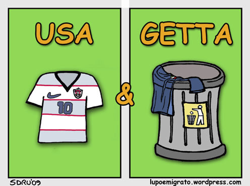 Cartoon: USA e Getta (medium) by sdrummelo tagged calcio,soccer,football,usa,italy