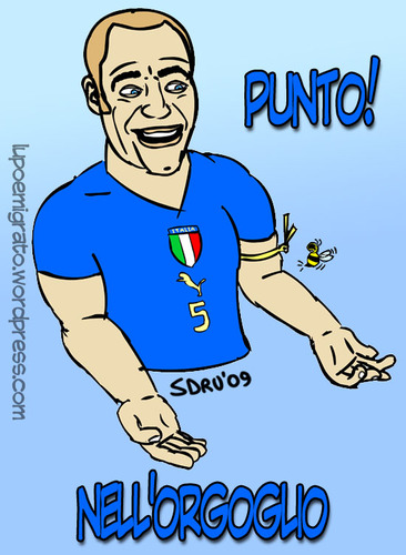 Cartoon: Calcio (medium) by sdrummelo tagged calcio,soccer,cannavaro,napoli,calciatori,coppa,africa,usa,egitto,lippi