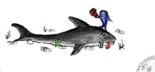 Cartoon: Hai-lauer 5 (medium) by swenson tagged hai,animal,animals,shark