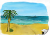 Cartoon: Strand (small) by swenson tagged strand,beach,sand,palm,palme,meer,sea