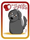 Cartoon: Tierisches Dankeschön (small) by Fubuki tagged dog hund flat retriever animal cute sweet süß danke thanks card karte pet haustier