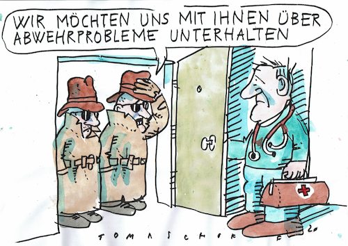 Cartoon: Abwehr (medium) by Jan Tomaschoff tagged immunität,abwehr,geheimdienste,immunität,abwehr,geheimdienste