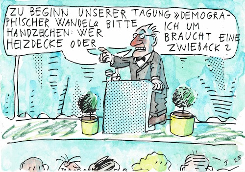 Cartoon: Alter (medium) by Jan Tomaschoff tagged alter,jugend,betreuung,demografie,alter,jugend,betreuung,demografie