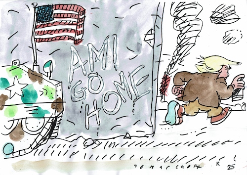 Cartoon: Ami (medium) by Jan Tomaschoff tagged trump,usa,nato,allianz,trump,usa,nato,allianz