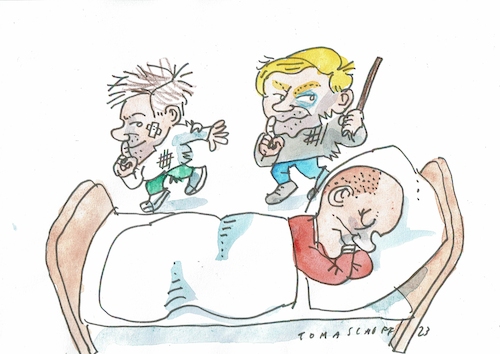 Cartoon: Ampel (medium) by Jan Tomaschoff tagged ampel,scholz,lindner,habeck,ampel,scholz,lindner,habeck