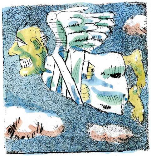 Cartoon: Angel (medium) by Jan Tomaschoff tagged angel,heaven