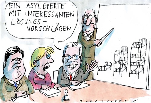 Cartoon: Asyl (medium) by Jan Tomaschoff tagged migration,flüchtlinge,migration,flüchtlinge