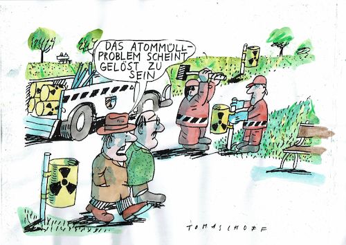 Cartoon: Atommüll (medium) by Jan Tomaschoff tagged atommüll,endlager,atommüll,endlager