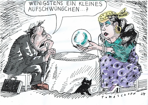 Cartoon: Aufschwung (medium) by Jan Tomaschoff tagged krisen,krieg,nachrichten,depression,krisen,krieg,nachrichten,depression