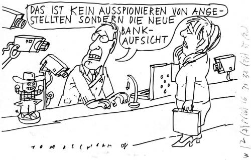 Cartoon: Bankenaufsicht (medium) by Jan Tomaschoff tagged banken,finanzkrise