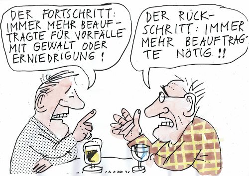 Cartoon: Beauftragte (medium) by Jan Tomaschoff tagged gewalt,unterdrückung,antisemitismus,rassismus,gewalt,unterdrückung,antisemitismus,rassismus