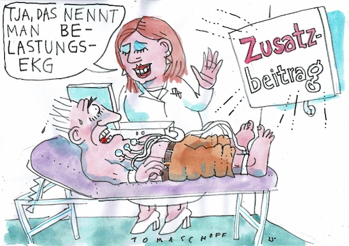 Cartoon: Belastung (medium) by Jan Tomaschoff tagged gesundheit,kosten,belastung,gesundheit,kosten,belastung