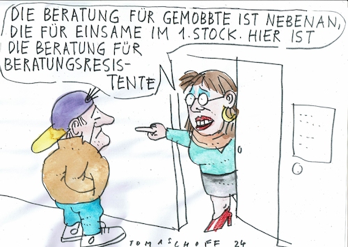 Cartoon: Beratung (medium) by Jan Tomaschoff tagged beratun,problemgruppen,beratun,problemgruppen