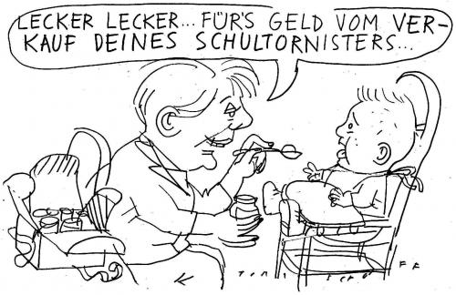 Cartoon: Bildung (medium) by Jan Tomaschoff tagged bildungsetat,schulen,schüler