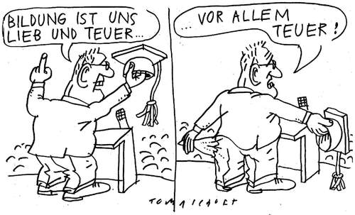 Cartoon: Bildung (medium) by Jan Tomaschoff tagged bildungssystem