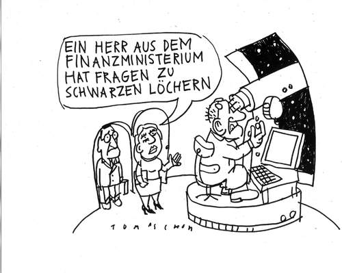 Cartoon: Black Holes (medium) by Jan Tomaschoff tagged staatsfinanzen,haushalt,verschuldung