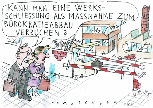 Cartoon: Bürokratie (medium) by Jan Tomaschoff tagged wirtschaft,bürokratie,pleite,krise,wirtschaft,bürokratie,pleite,krise
