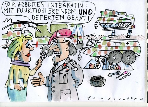 Cartoon: Bundeswehr (medium) by Jan Tomaschoff tagged technik,technik