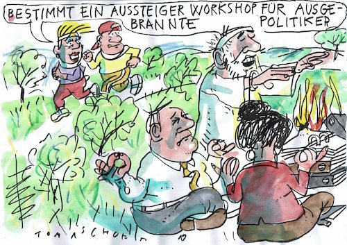 Cartoon: Burn out (medium) by Jan Tomaschoff tagged politiker,ehrgeiz,karriere,leistung,politiker,ehrgeiz,karriere,leistung