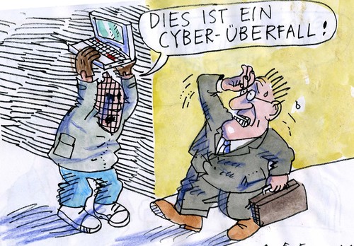 Cartoon: Cyber Überfall (medium) by Jan Tomaschoff tagged überfall,cyber,web,internet,datenklau,überfall,computer,cyber,internet,web,technologie,digital,kriminalität,daten,datenklau