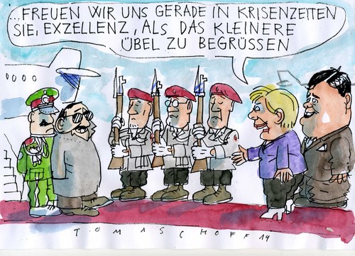 Cartoon: das klainere Übel (medium) by Jan Tomaschoff tagged schurkenstaaten,terrorbekämpfung,schurkenstaaten,terrorbekämpfung