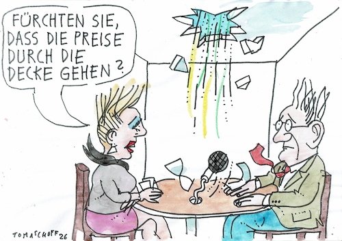 Cartoon: Decke (medium) by Jan Tomaschoff tagged preise,inflation,geld,preise,inflation,geld