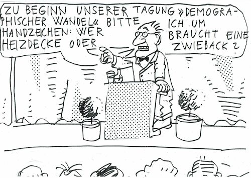Cartoon: Demografie (medium) by Jan Tomaschoff tagged alter,gesundheit,alter,gesundheit