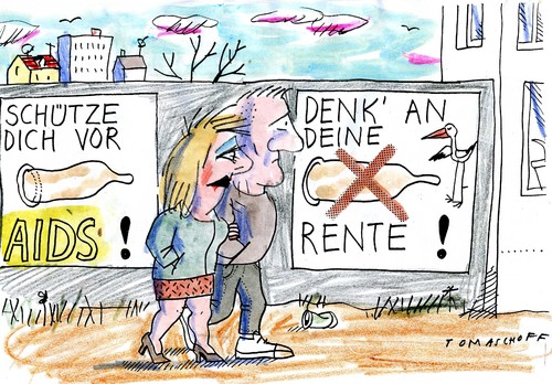 Cartoon: Denk An (medium) by Jan Tomaschoff tagged rente,denken,alter,senioren,alt,rentenempfänger,rente,denken,alter,senioren,rentenempfänger,alt