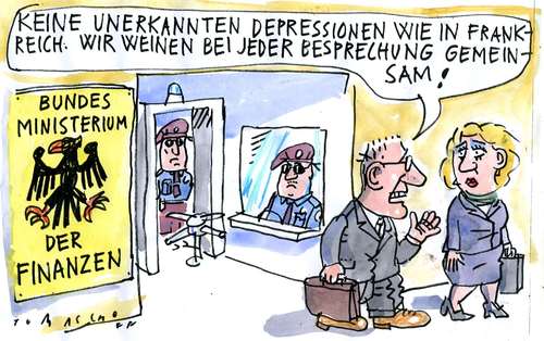 Cartoon: Depression (medium) by Jan Tomaschoff tagged depression,finanzen,krise