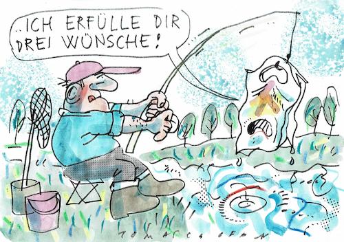 Cartoon: Der Fischer (medium) by Jan Tomaschoff tagged müll,plastik,müll,plastik