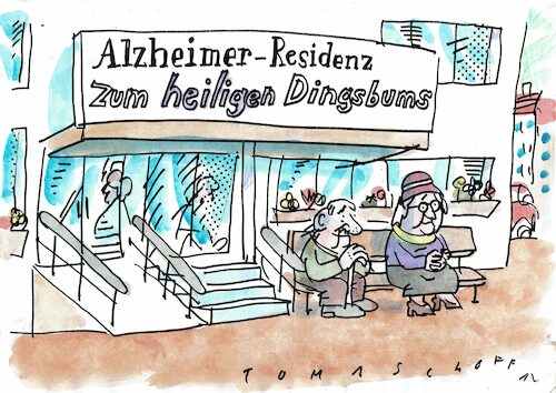 Cartoon: Dingsbums (medium) by Jan Tomaschoff tagged alzheimer,demenz,gedächtnis,alzheimer,demenz,gedächtnis