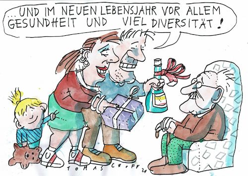 Cartoon: Diversität (medium) by Jan Tomaschoff tagged diversität,ideale,diversität,ideale