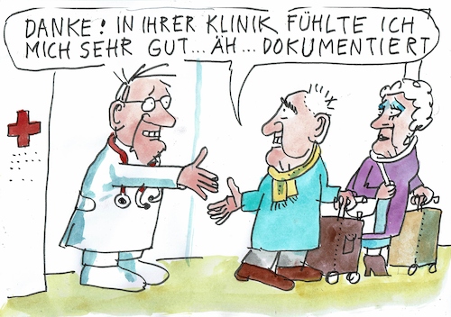 Cartoon: Doku (medium) by Jan Tomaschoff tagged gesundheit,krankenhaus,bürokratie,dokumentation,gesundheit,krankenhaus,bürokratie,dokumentation